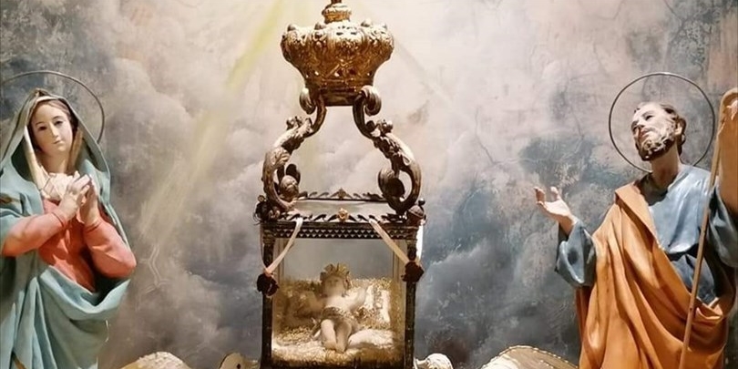 Reliquiario di Gesù Bambino nell'omonimo santuario di Massafra 