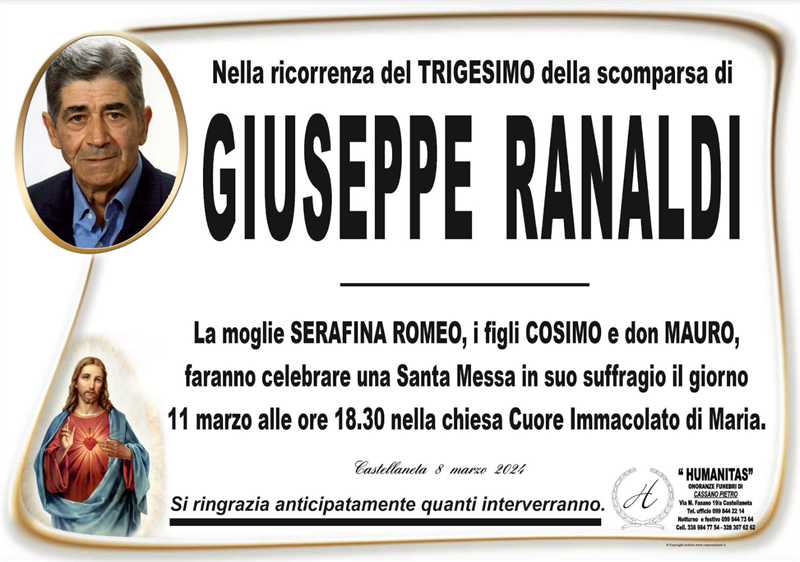 Trigesimo di Giuseppe Ranaldi