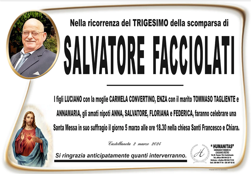 Trigesimo di Salvatore Facciolati