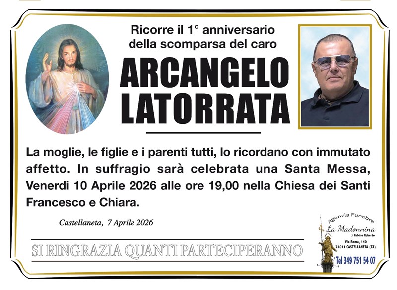 Anniversario di Arcangelo Latorrata