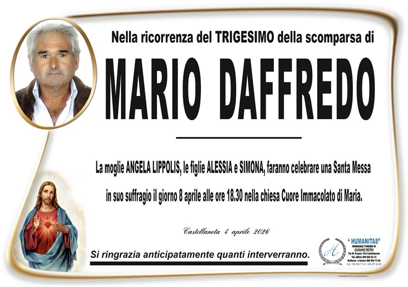 Trigesimo di Mario Daffredo