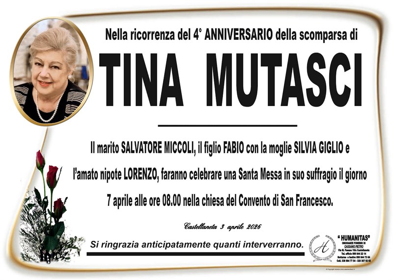 Anniversario di Tina Mutasci