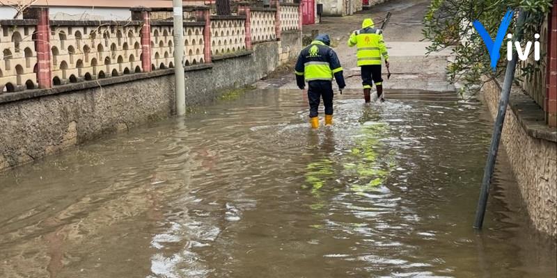 Maltempo a Chiatona, allagamenti e strade chiuse