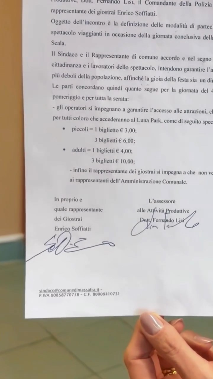 Il sindaco Zaccaro