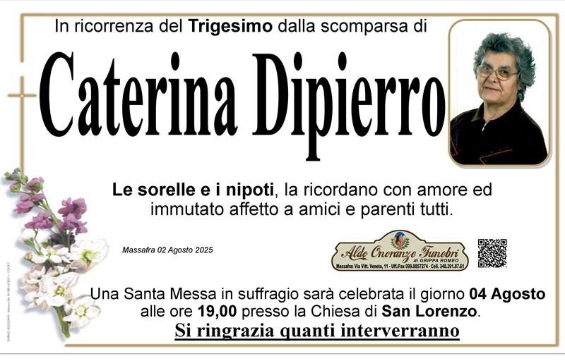Trigesimo di Caterina Dipierro
