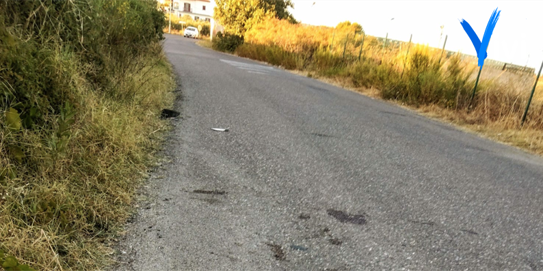 Il luogo dell'incidente in contrada Zirifico a Castellaneta