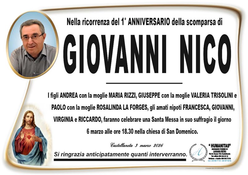 Anniversario di Giovanni Nico