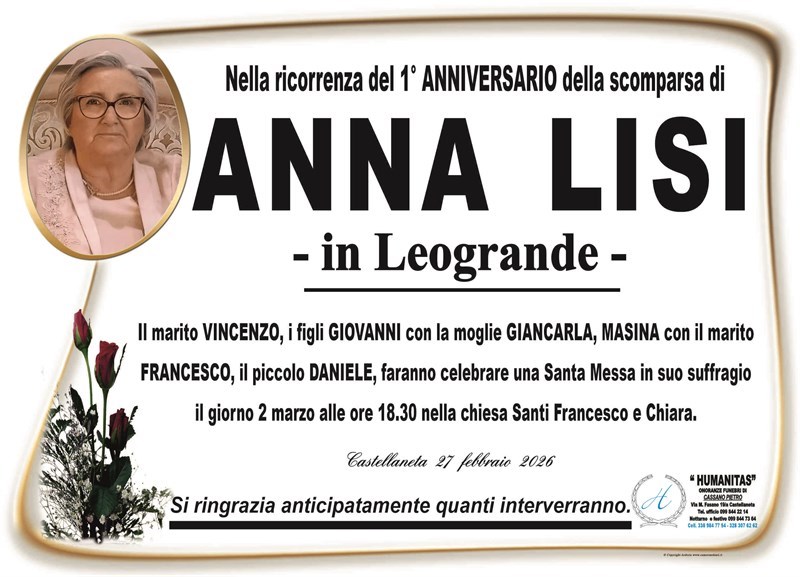Anniversario di Anna Lisi