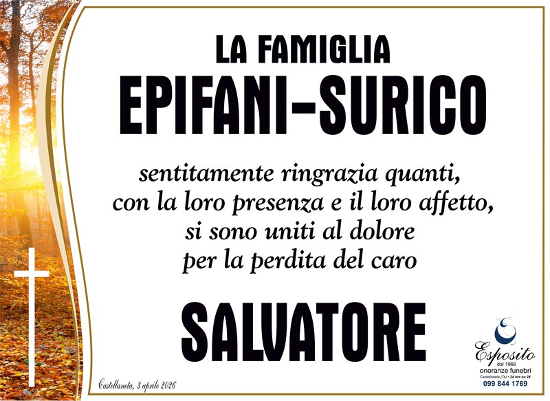 Ringraziamento di Salvatore Epifani