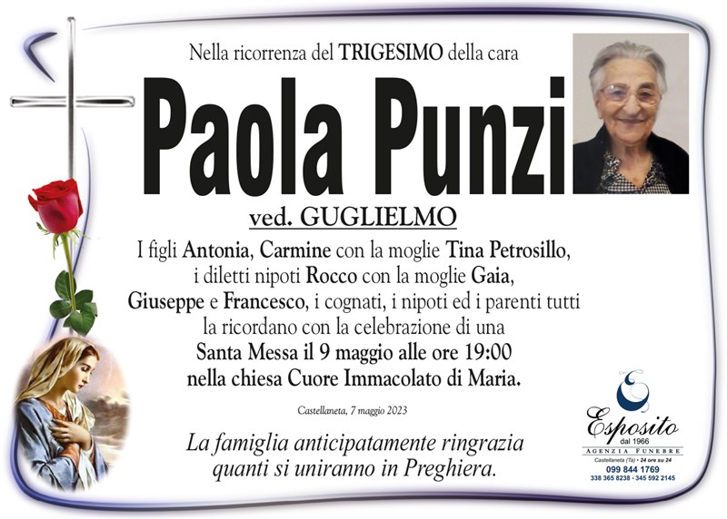 Trigesimo di Paola Punzi
