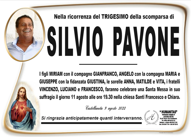 Trigesimo di Silvio Pavone