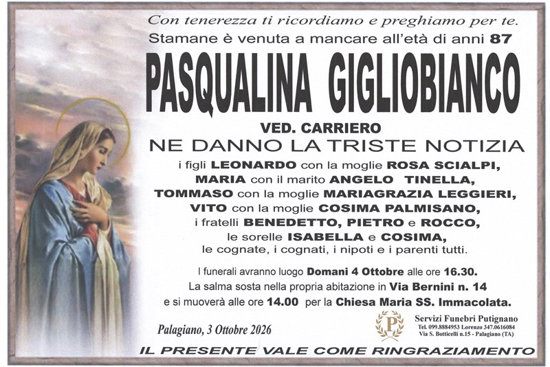 PASQUALINA GIGLIOBIANCO