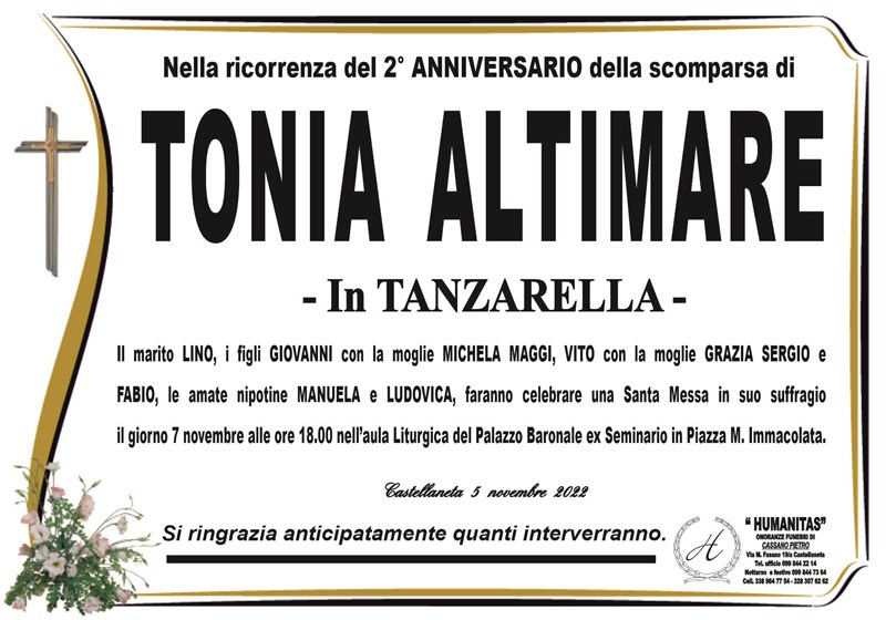 Anniversario di Tonia Altimare