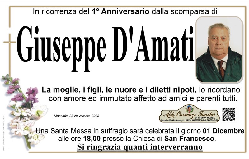 Anniversario di Giuseppe D'Amati