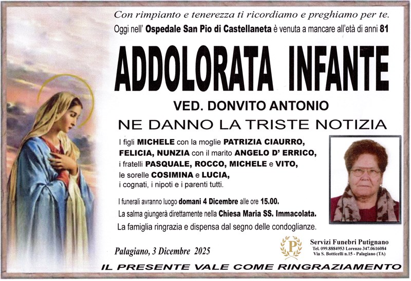 ADDOLORATA INFANTE