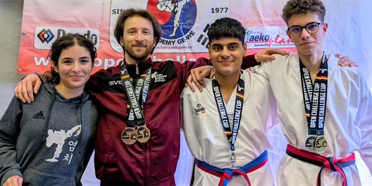 Open del Belgio di taekwondo, cinque medaglie per la scuola Yom Chi