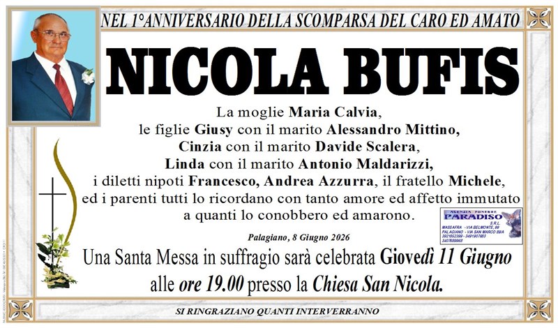 Anniversario di Nicola Bufis