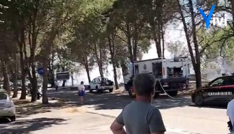 Incendio a Castellaneta Marina