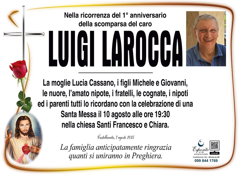 Anniversario di Luigi Larocca