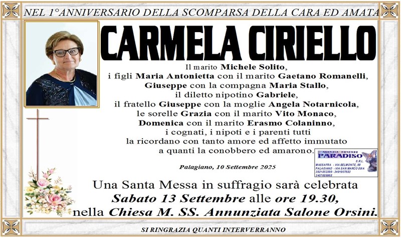 Anniversario di Carmela Ciriello
