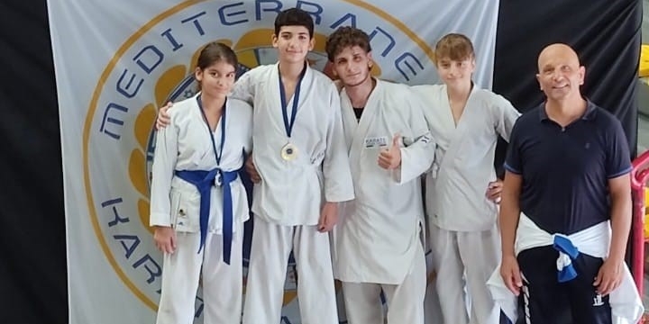 Gran Premio del Mediterraneo di karate: 4 medaglie per la Asd Reishiki