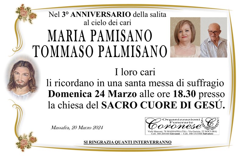 Anniversario di Maria Palmisano