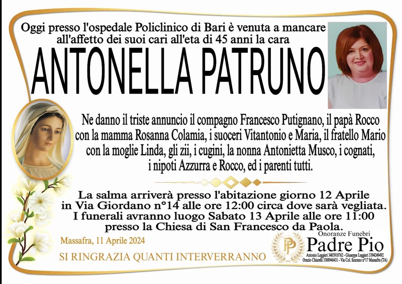 Trigesimo di Antonella Patruno