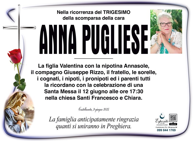 Trigesimo di Anna Pugliese