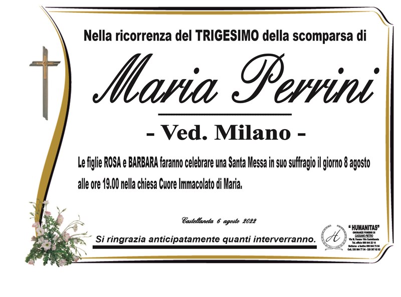 Trigesimo di Maria Perrini