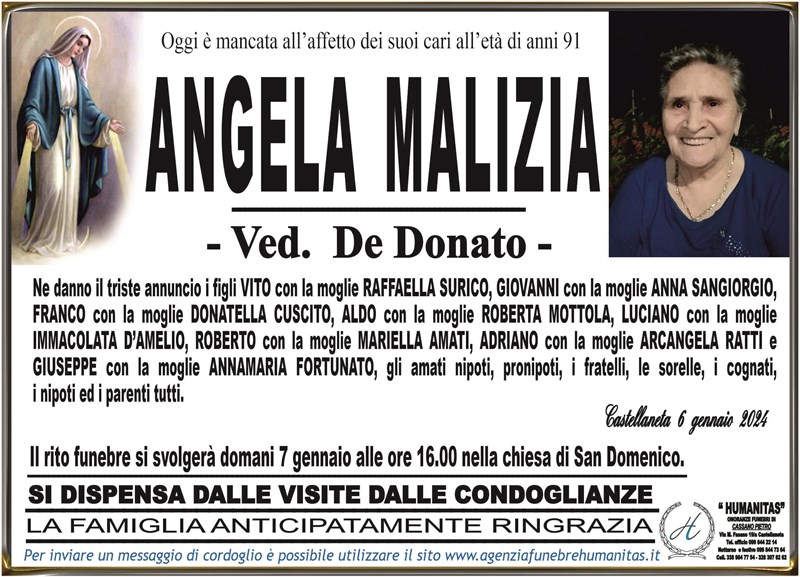 Anniversario di Angela  Malizia