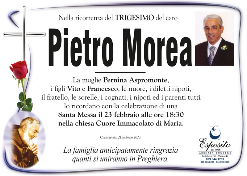 Trigesimo di Pietro Morea