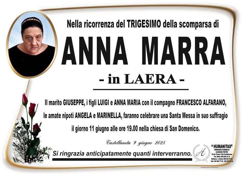 Trigesimo di Anna Marra