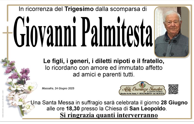 Trigesimo di Giovanni Palmitesta