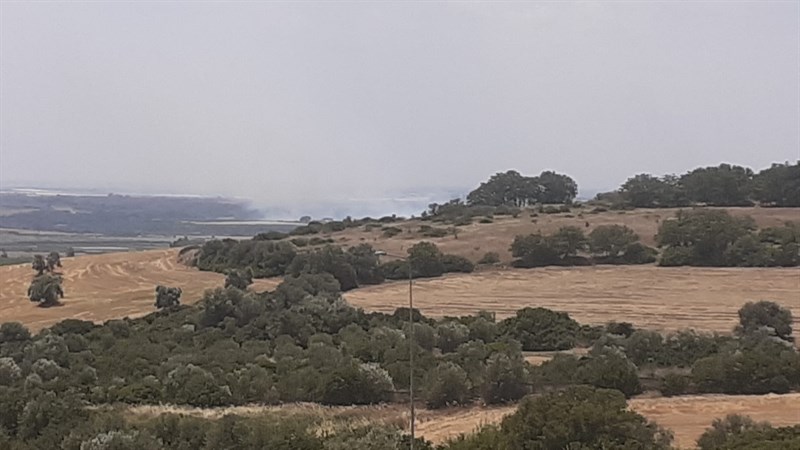 fiamme in contrada Gaudella