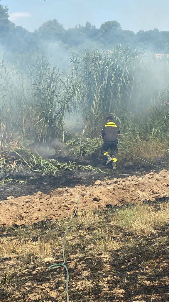 fiamme in contrada Gaudella