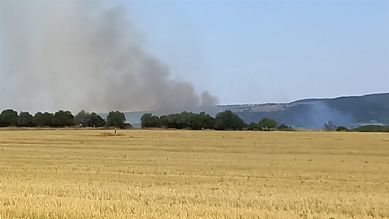 fiamme in contrada Gaudella