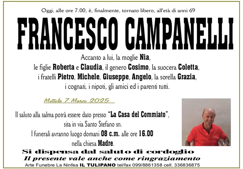 manifesto funebre
