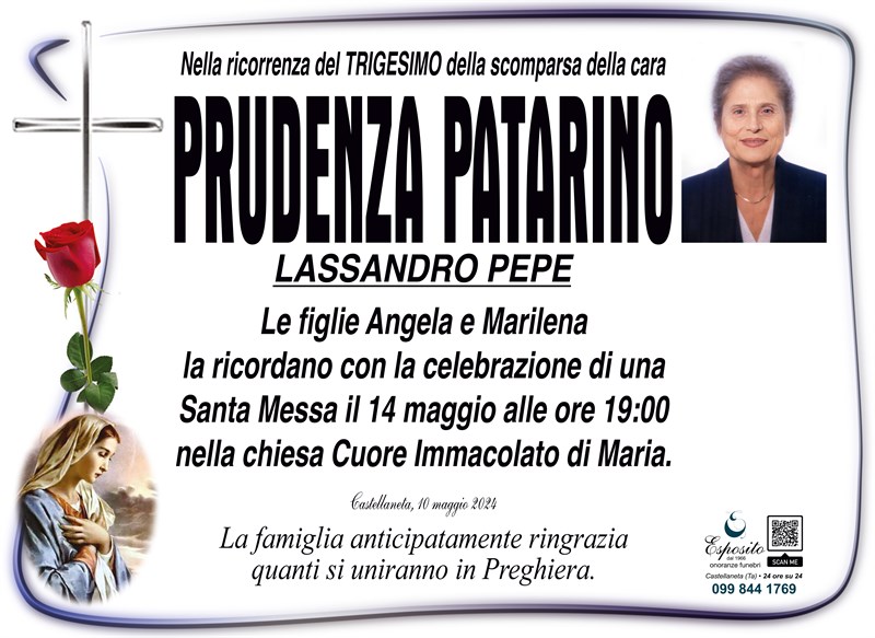 Trigesimo di Prudenza Patarino