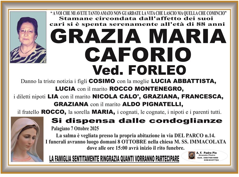 manifesto funebre