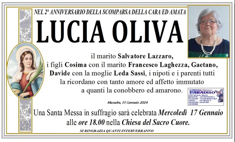 Anniversario di Lucia Oliva