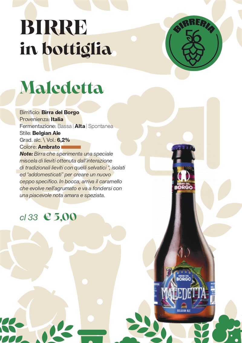 La proposta di Birreria 56