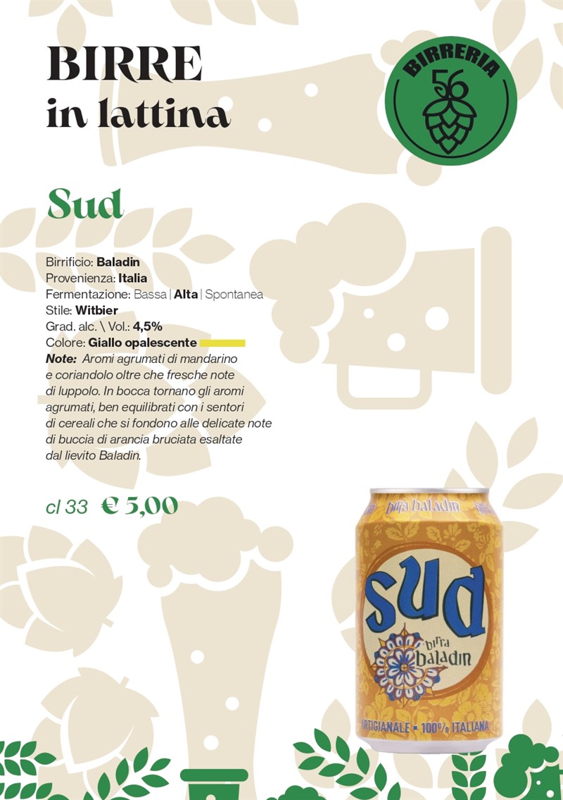 La proposta di Birreria 56