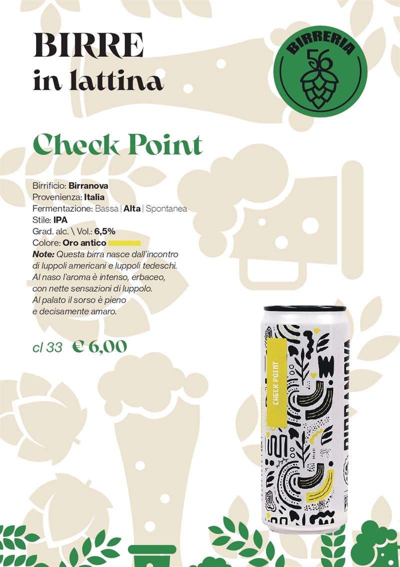 La proposta di Birreria 56