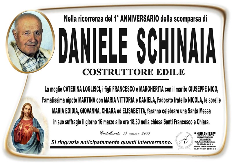 Anniversario di Daniele Schinaia