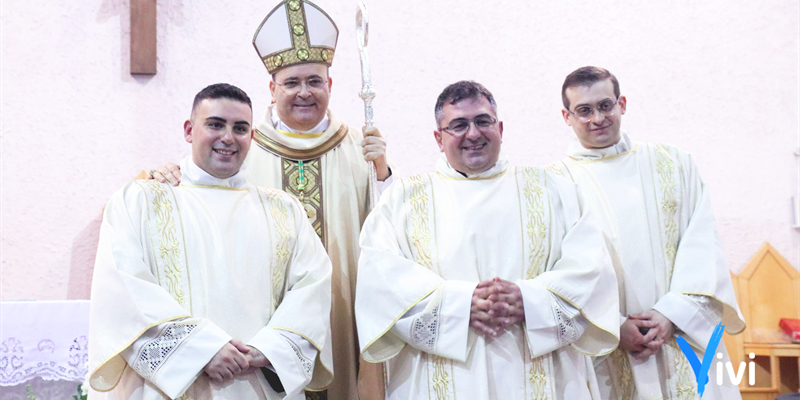 Don Michele Mingolla, don Tommaso Cavaliere, don Francesco Dall’Arche e mons. Sabino Iannuzzi Don Michele Mingolla, don Tommaso Cavaliere, don Francesco Dall’Arche e mons. Sabino Iannuzzi