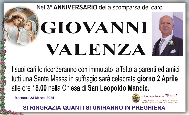 Anniversario di Giovanni Valenza