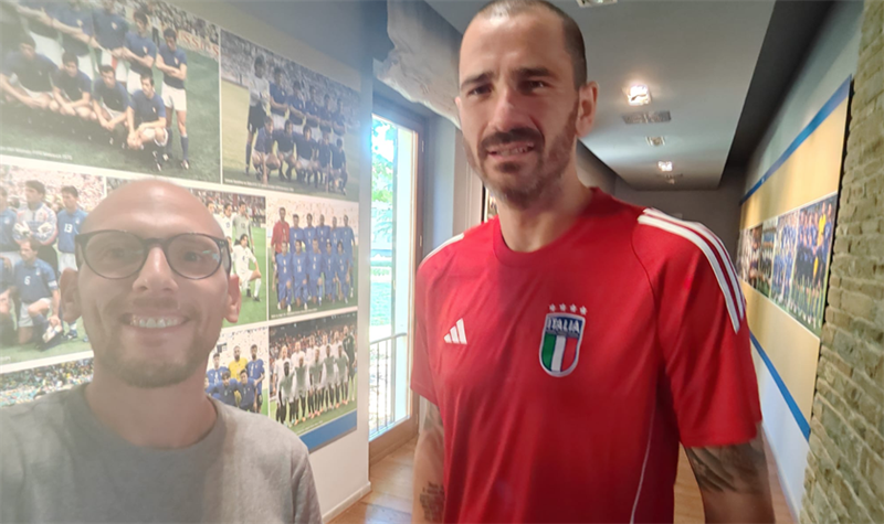 Antonio Pappalepore con Leonardo Bonucci