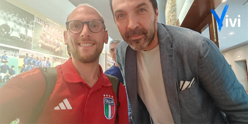 Antonio Pappalepore con Gigi Buffon Antonio Pappalepore con Gigi Buffon