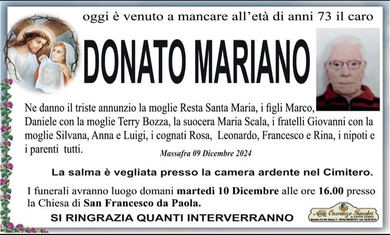 Trigesimo di Donato Mariano
