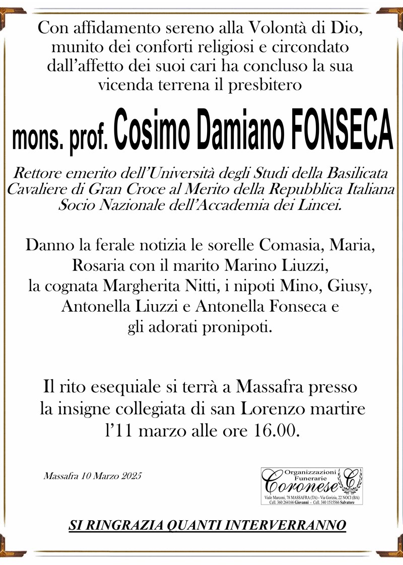 manifesto funebre